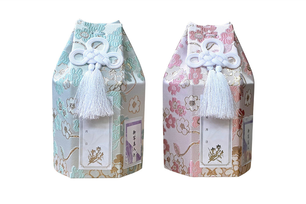 仏具・メモリアル用品 3 お骨袋-華(はな)グリーン・ピンク