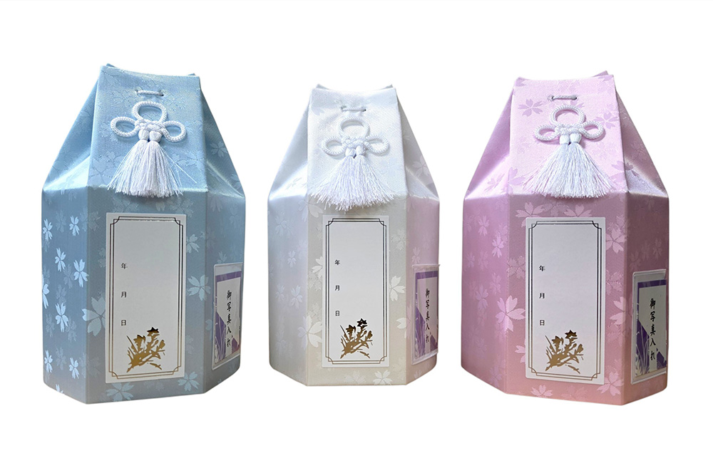 仏具・メモリアル用品 5 お骨袋-花びら(はなびら)ブルー・ホワイト・ピンク